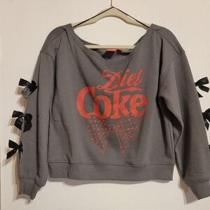 Diet Coke Crop Sweater with Bows